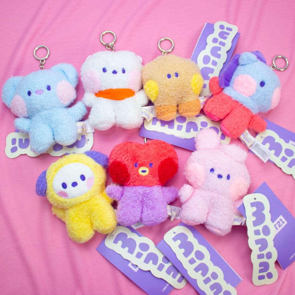 BT21 Minini Set of 7 RJ SHOOKY MANG KOYA CHIMMY TATA COOKY Plush Keyring lot